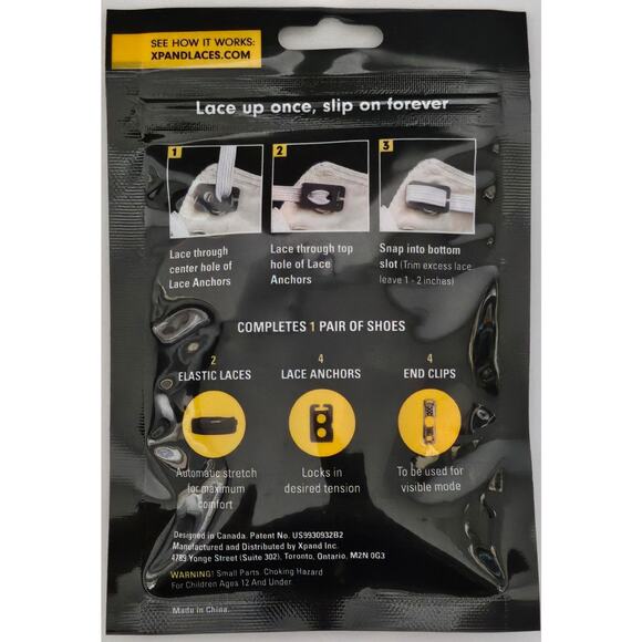 XPAND UNISEX ORANGE NO-TIE ELASTIC SHOELACES ONE SIZE FITS ALL - Picture 2 of 2